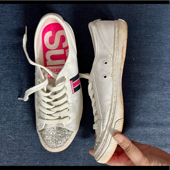 Superdry white sneakers with glitter panel - Picture 4 of 6